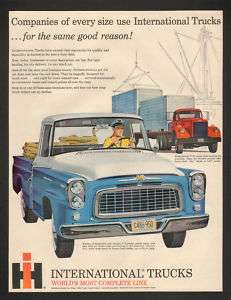 1960 International Harvester Trucks Vintage Print Ad  