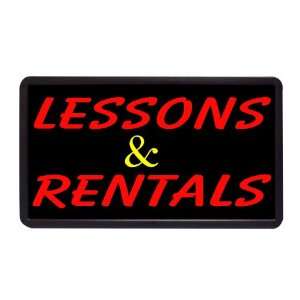  Lessons and Rentals 13 x 24 Simulated Neon Sign