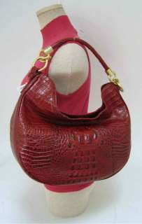Brahmin Melbourne Carmela Hobo Shoulder Bag Purse Cranberry Red NWT $ 