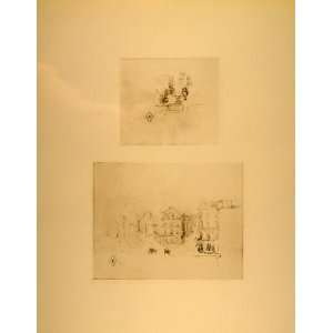 1914 James McNeill Whistler Grande Rue Dieppe Litho 
