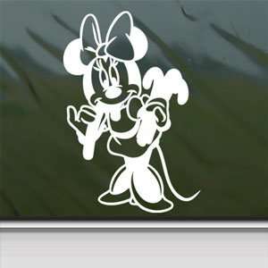  Disney White Sticker Mickey Minnie Mouse Laptop Vinyl 