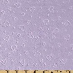  60 Wide Minky Embossed Heart Cuddle Lavender Fabric By 