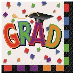  Grad Cap 13 Inch 16 Count Napkins Toys & Games