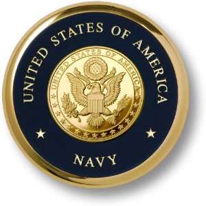  Navy Great Seal Brass Coaster 