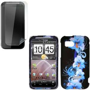  iFase Brand HTC Vigor ADR6425 Combo Blue Flower Protective 