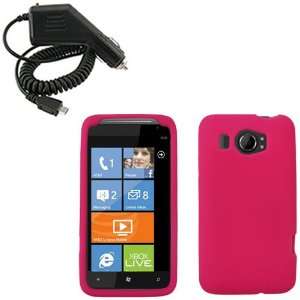  iFase Brand HTC Titan 2 Combo Solid Hot Pink Silicon Skin 