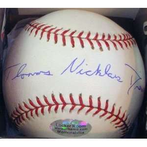   Autographed OML Ball Middle Name 