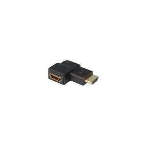 Stellar Labs 24 10338 HDMI RIGHT ANGLE M/F ADAPTER RIGHT SIDE ORIENTED 