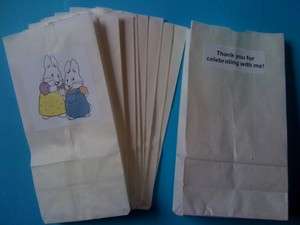 12 Max and Ruby Party Favor Loot Bags  