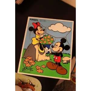  Mickey and Minnie Mouse Wood Playskool Kids Puzzle(10 
