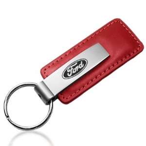  Ford Logo Red Leather Car Key Chain, Official Licensed 
