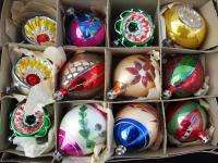   Lot 134 Vintage Glass Christmas Bulbs Poland Germany Indents Ornaments