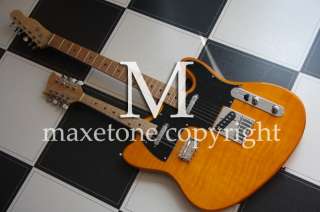 Vintage Yellow Double neck 6/8 electric Guitar Mandolin #070  