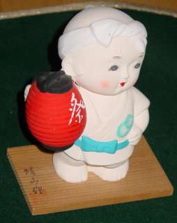 Japanese karate martial arts boy clay statue figurine  