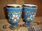 ELPA Alcobaca painted rare gilt edged goblets PORTUGAL