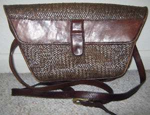 INGE CHRISTOPHER Vtg Indonesian Rattan Woven Handbag  