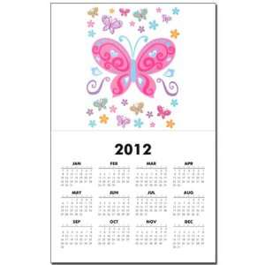  Calendar Print w Current Year Pretty Butterflies And 