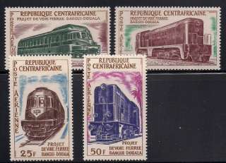 Central Africa 1963 Sc # C13 16 Locomotives MNH  