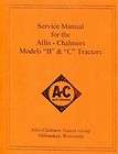 Allis Chalmers Model B & C Tractor Service Manual