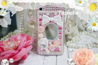 key)Crown pink Bling Hard Case Cover iPhone 4 4G  