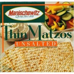 Manischewitz Thin Unsalted Matzos   12 Grocery & Gourmet Food