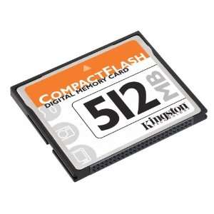  KINGSTON TECHNOLOGY CF512 COMPACTFLASH CARD, 512MB 