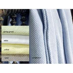  Herringbone Cotton Blanket American Made by Brahms Mount 