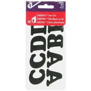  EZ Iron On Letters 1 1/4   Black Arts, Crafts & Sewing