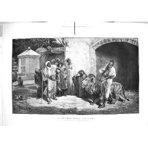  1883 MARABOUT SACRED LION ALGIERS WILD ANIMAL FINE ART 