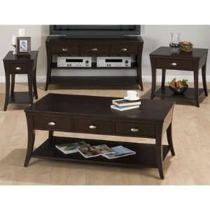   Double Header Mobile Cocktail Table Set in Rich and Dark Cherry Home