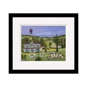  Picnic With Balloon Framed Giclee Print