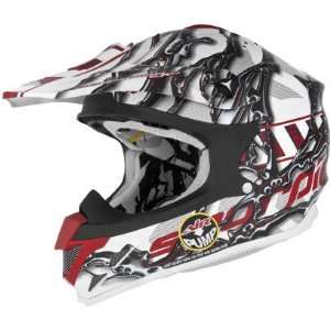 Scorpion Helmets VX 34 Helmet Oil White/Red Xsmall Sports 