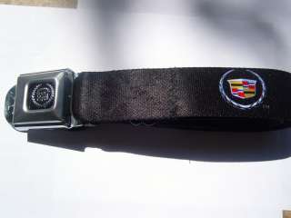 Genuine CADILLAC Logo Print Belt with Buckle seat belt  