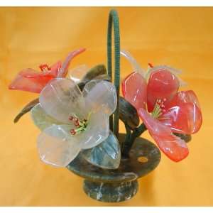 Jade Basket of Flowers