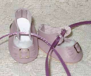 Lavender ~1 5/8 Leather Doll Shoes~ Littlest Angel  