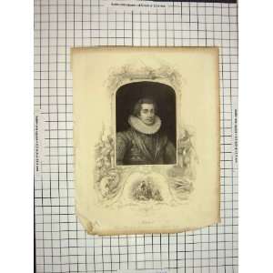    C1900 Antique Portrait King James I Hampton Court