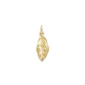  Maile Leaf Pendant in 14K Yellow Gold Maui Divers of 