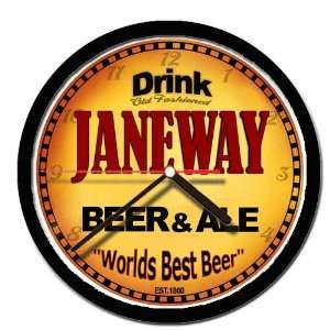  JANEWAY beer and ale cerveza wall clock 