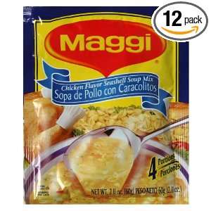 Maggi Soup Mix Chicken Flavored Seashell Noodle, 2.11 Ounce (Pack of 