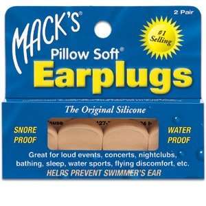  Moldable Silicone Earplugs, Pillow Soft, Colour Beige, 2 