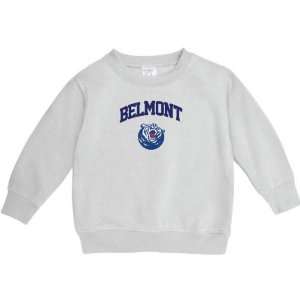  Belmont Bruins White Toddler Arch Logo Crewneck Sweatshirt 