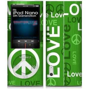iPod Nano 5G Skin   Love and Peace Green Skin and Screen Protector Kit 