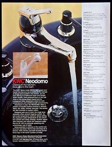 1989 KWC Neodomo Single Lever Faucet Magazine Ad  