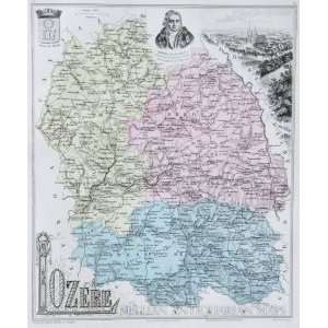  Vuillemin Map of Lozere (1886)