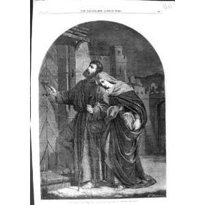  1866 KRIEBEL FINE ART LADY MAN CHRISTMAS RELIGION