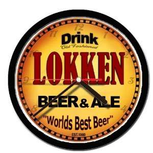  LOKKEN beer and ale cerveza wall clock 