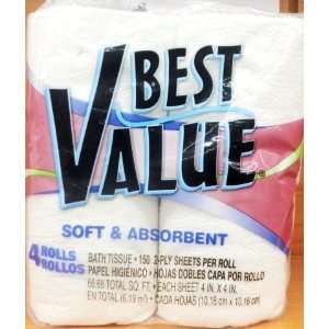  Best Value Tissue Rolls 4pk