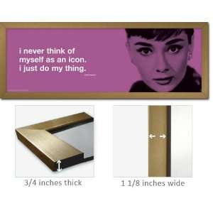  Gold Framed Audrey Hepburn An Icon Quote Poster FrSp0148 