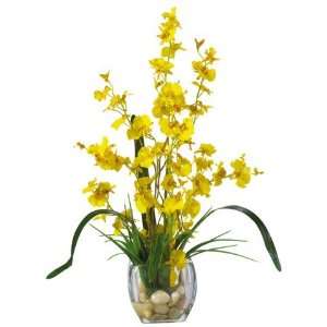  Yellow Dancing Lady Orchid Liquid Illusion Silk Flower 