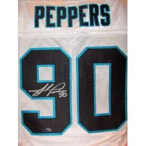 Julius Peppers Signed Panthers Reebok White Game Jersey